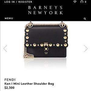 FENDI Kan I Mini Leather Shoulder Bag